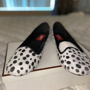 Never worn cute polka dot flats